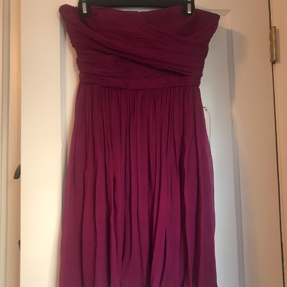 J crew Arabelle strapless dress in spiced wine - Picture 2 of 8